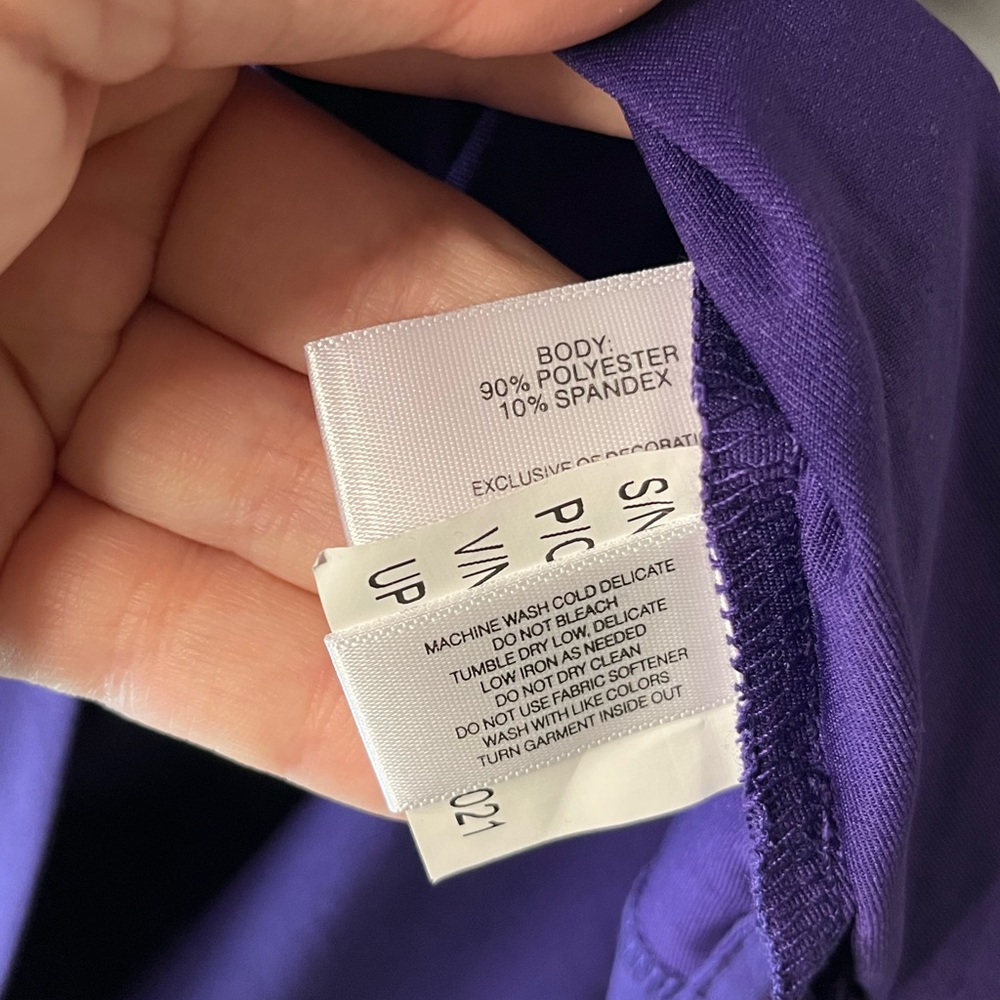 CBUK by Cutter & Buck Men's Logan Polo Golf Shirt Purple Gray White Size Large - Picture 5 of 5